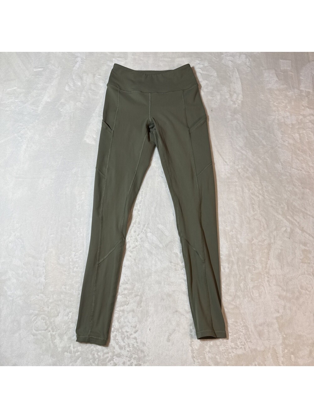 5.11 Tactical Leggings Women X-Small Olive Green Stretch Pockets Athletic